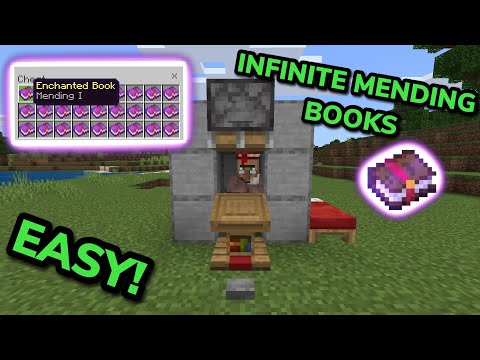 HOW TO EASILY GET MENDING ENCHANTED BOOKS in Minecraft Bedrock (MCPE/Xbox/PS4/Nintendo Switch/PC)
