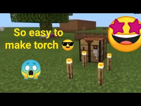 Minecraft tutorial how to make torch in Minecraft 🤠🤩 so easy. To make torch