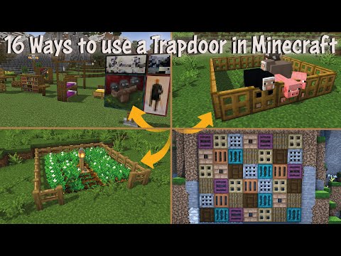 16 Things you can do with Trapdoors in Minecraft 1.17 | Survival |Minecraft Trapdoor Facts (2021)