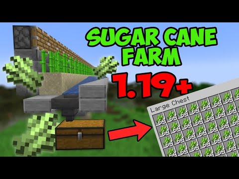 🔴How to Build: Automatic Sugar Cane Farm | Minecraft 1.19+