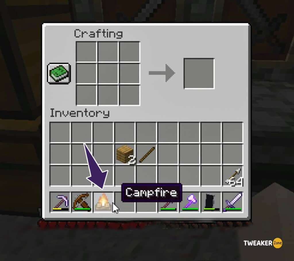 Move Campfire to Your Inventory
