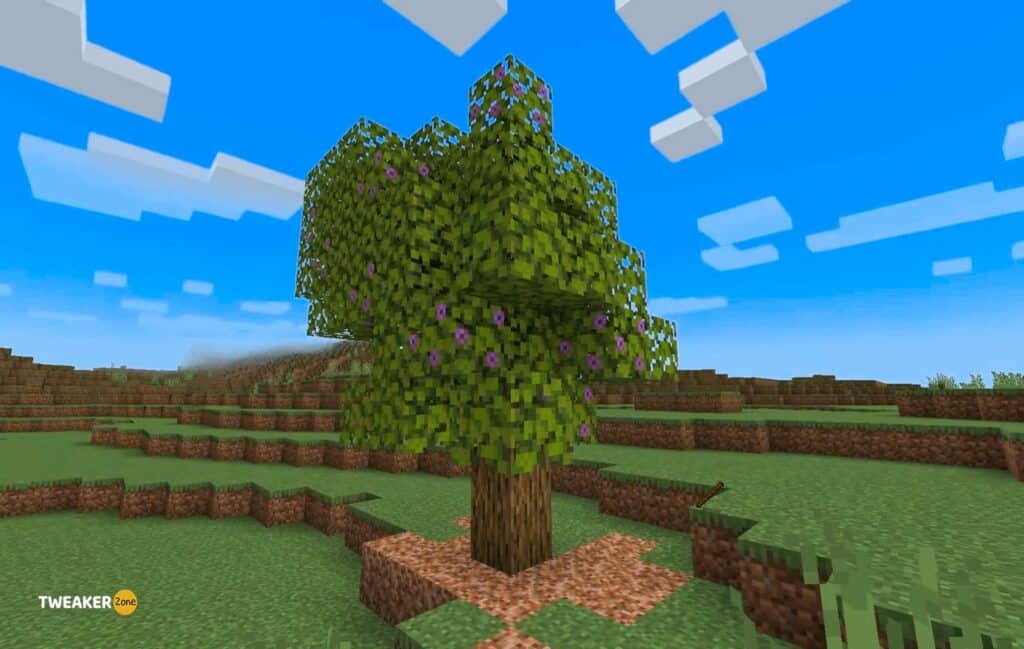 Azalea tree in minecraft
