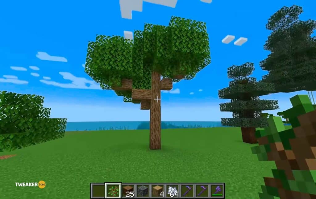 Oak tree in minecraft